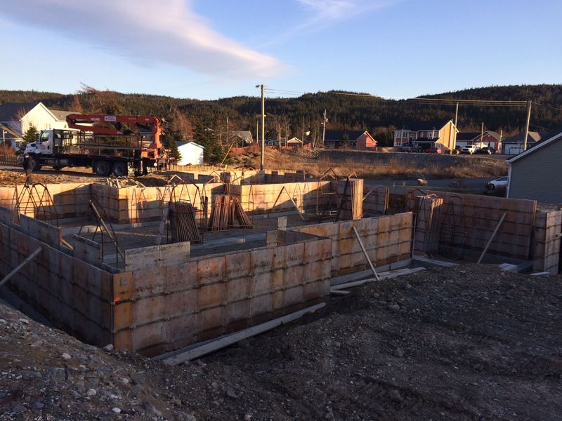 Residential foundation in progress